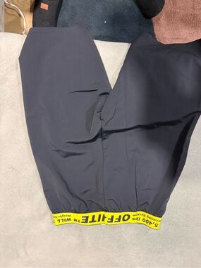 Off-White Black Track Pants with Yellow Off-White Waistband